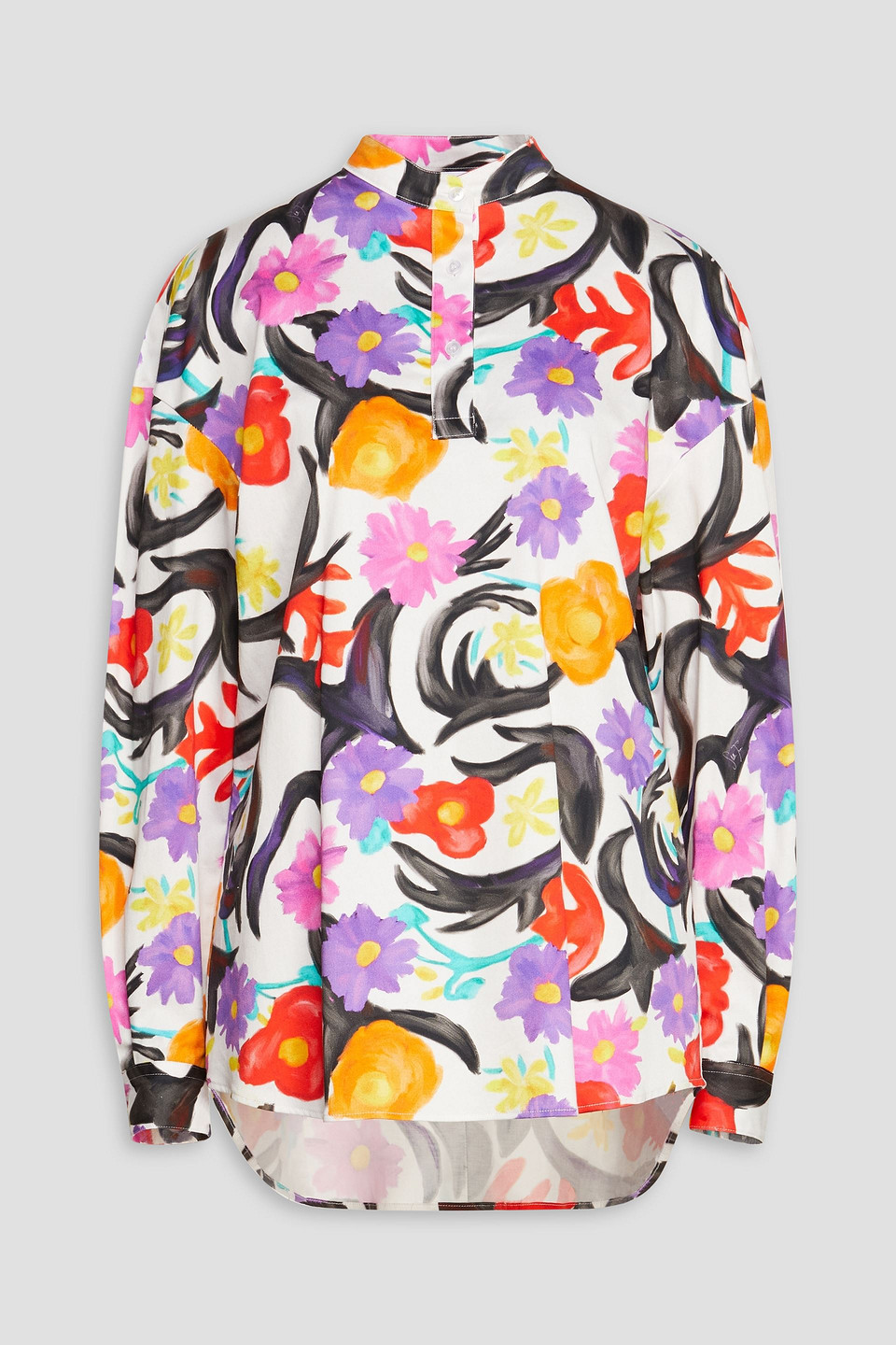 Stella Jean - Printed cotton-blend crepe tunic - White