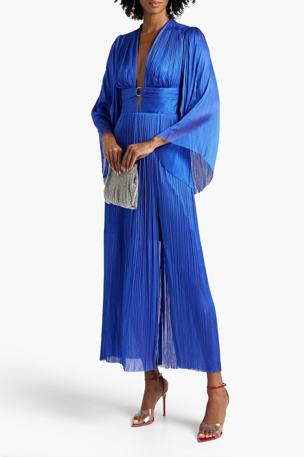 MARIA LUCIA HOHAN Thais plissé silk-tulle maxi dress