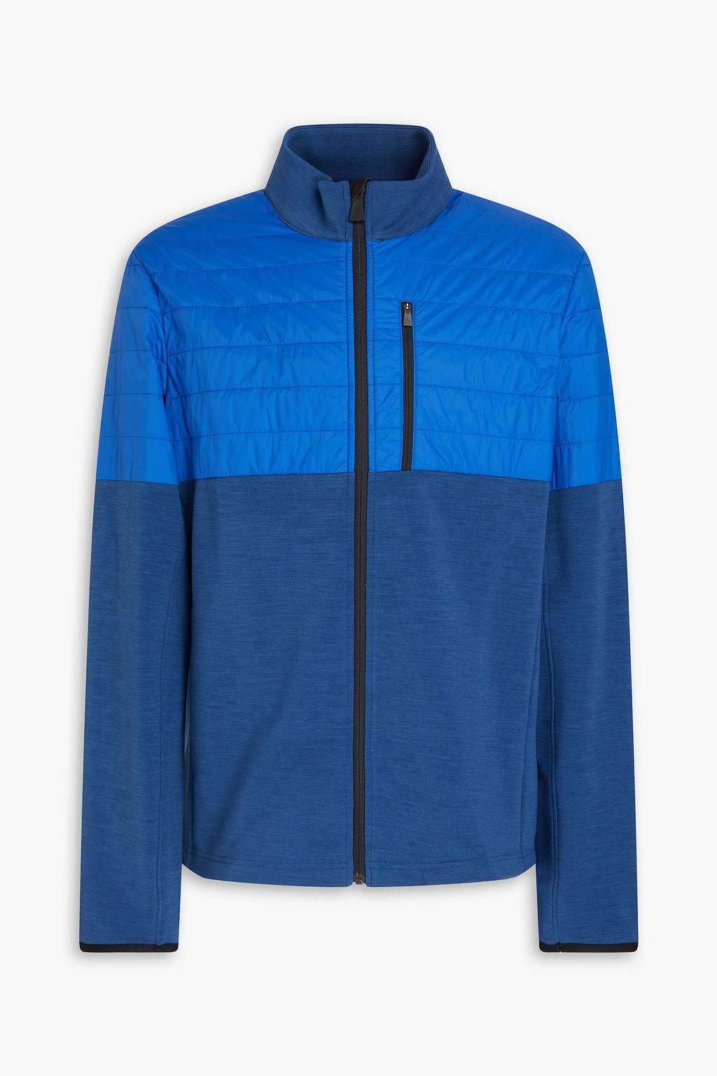 Cobalt blue Quilted shell-paneled fleece half-zip track jacket | AZTECH | THE OUTNET