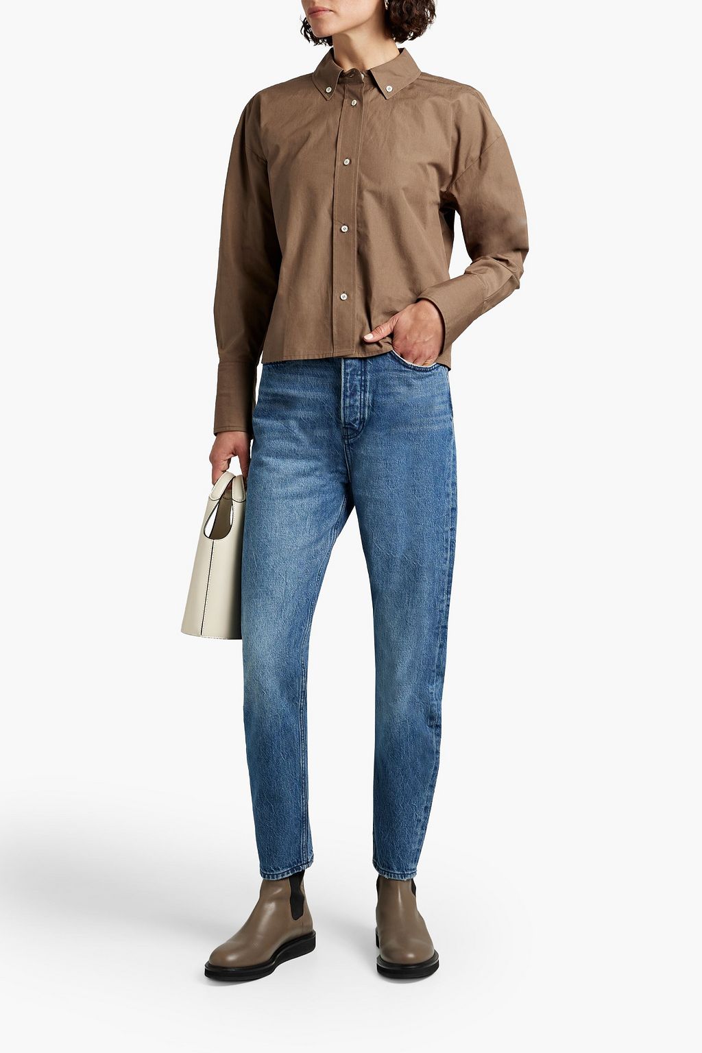 RAG & BONE Rachel 하이라이즈 테이퍼드 진