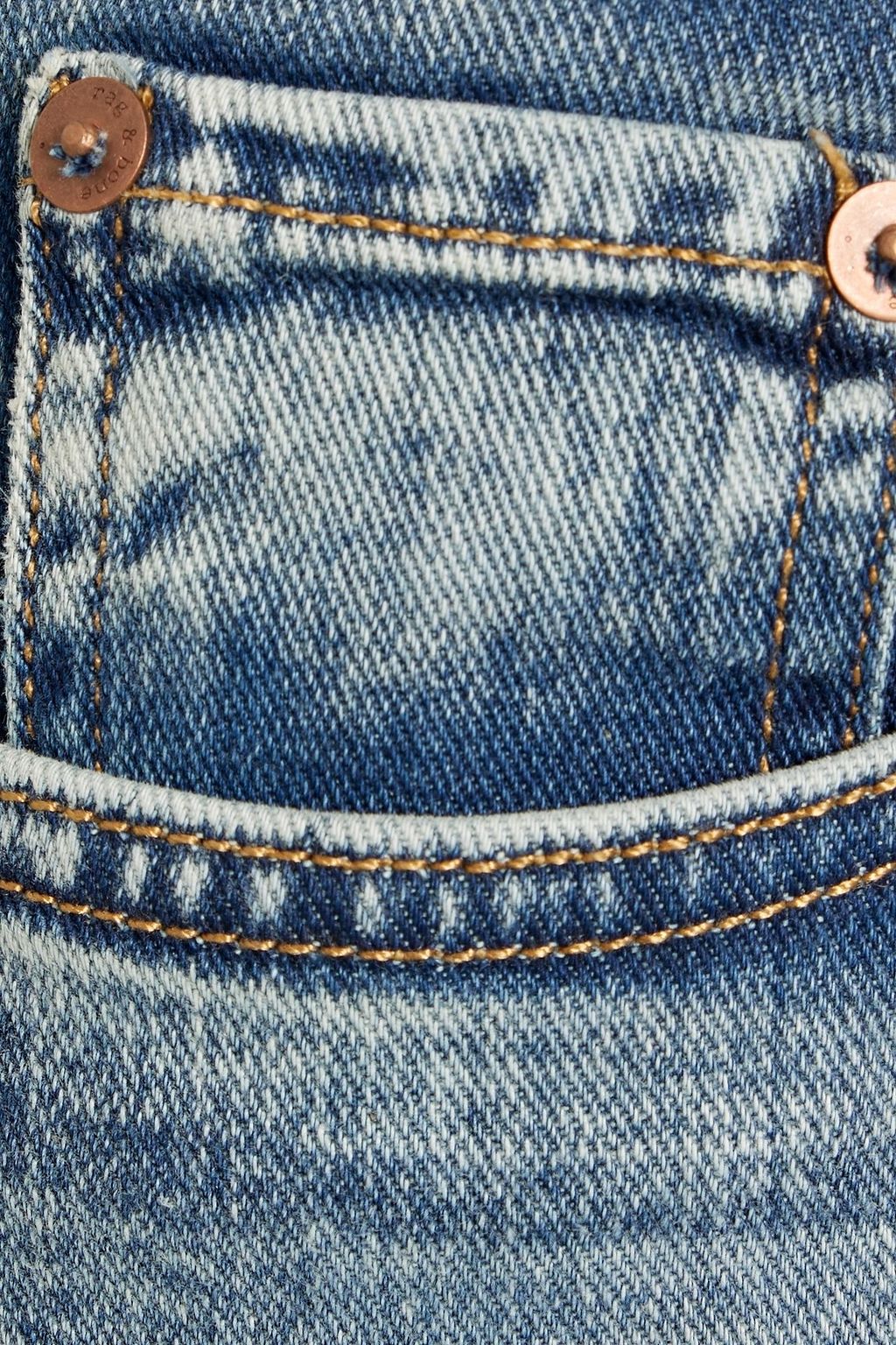 RAG & BONE بنطلون جينز ’نينا’ سكيني بخصر مرتفع وبتصميم باهت