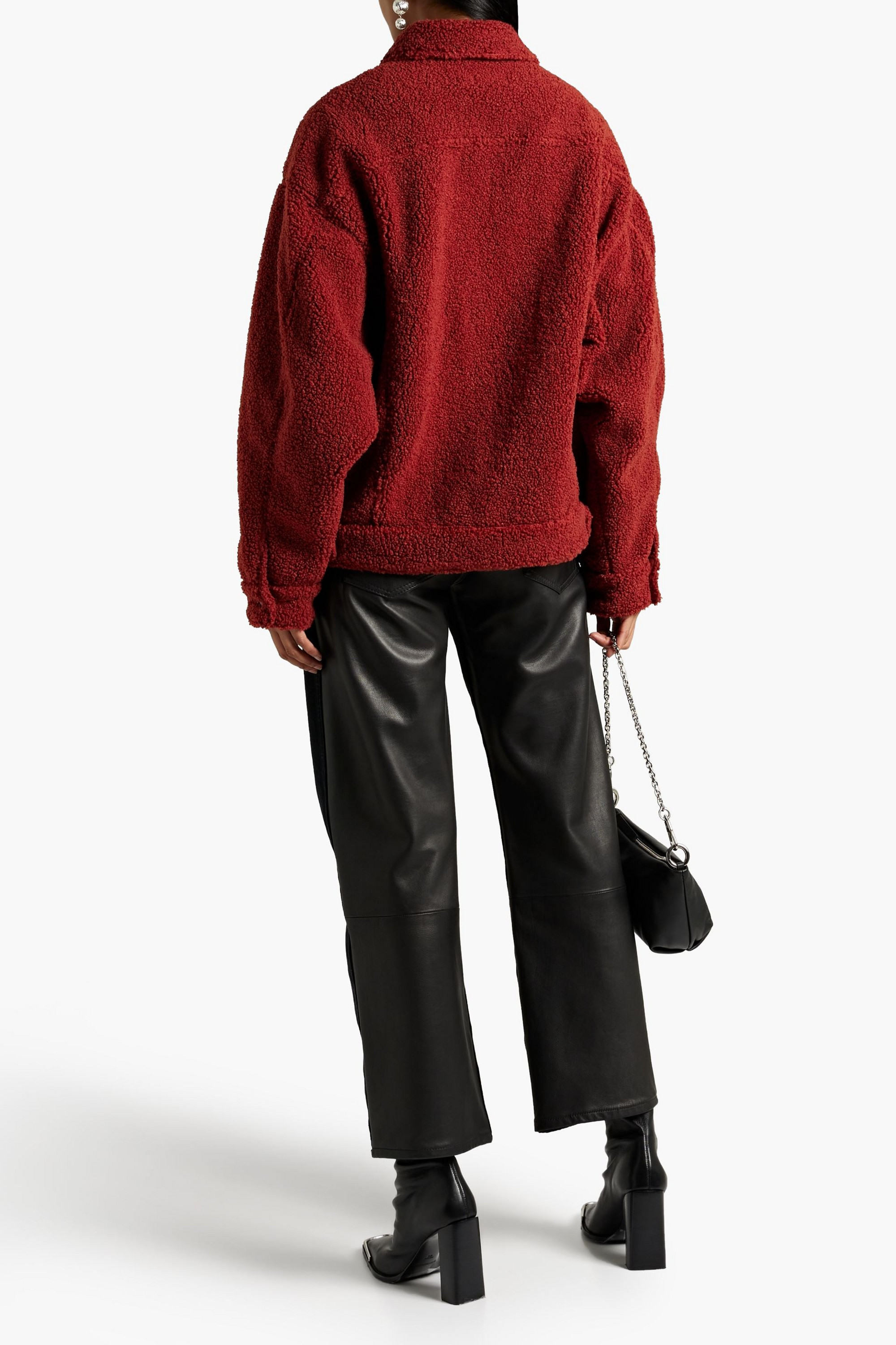 Good American Oversized teddy fleece jacket