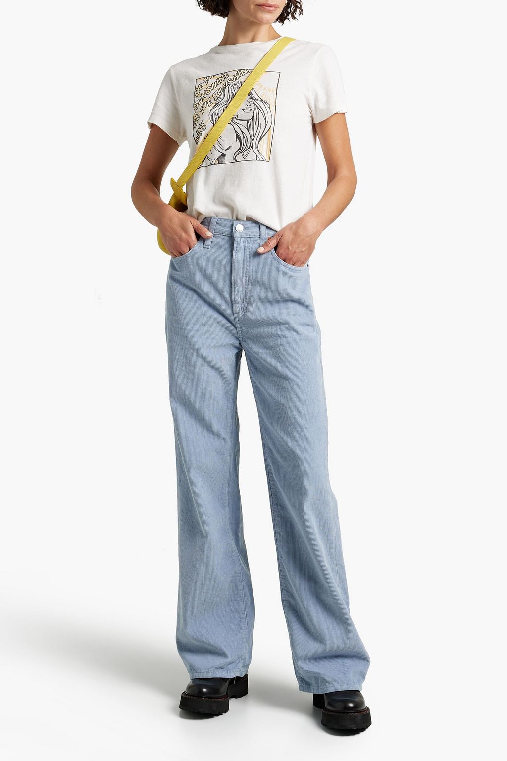 RE/DONE Printed slub cottonjersey Tshirt THE