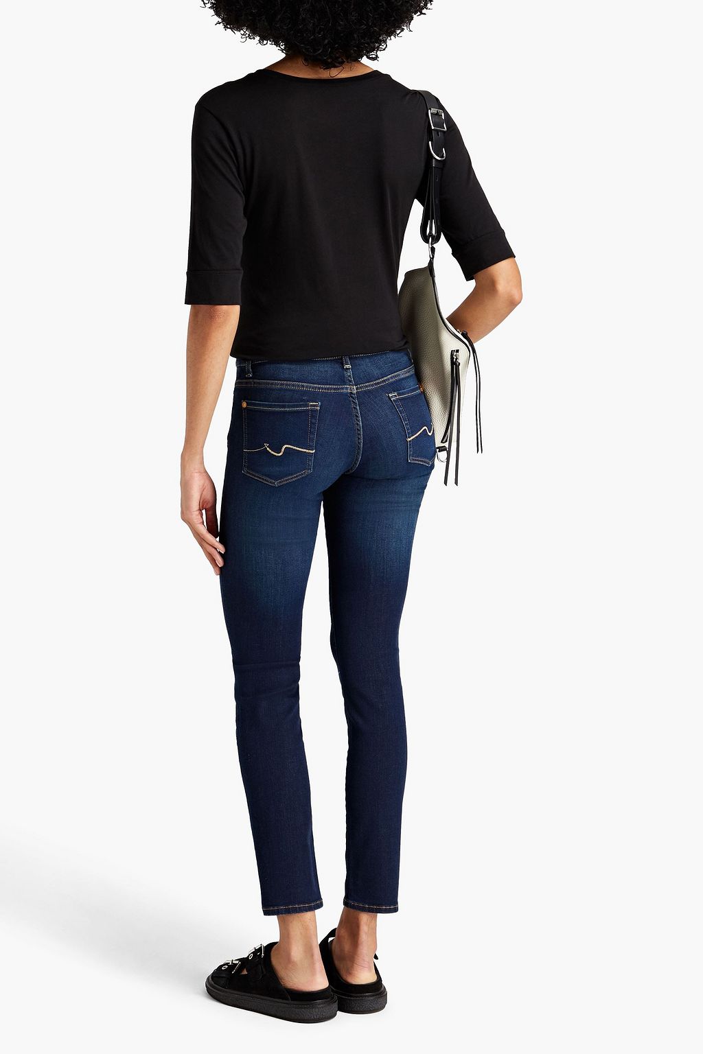 7 FOR ALL MANKIND Roxanne 로우라이즈 슬림 레그 진