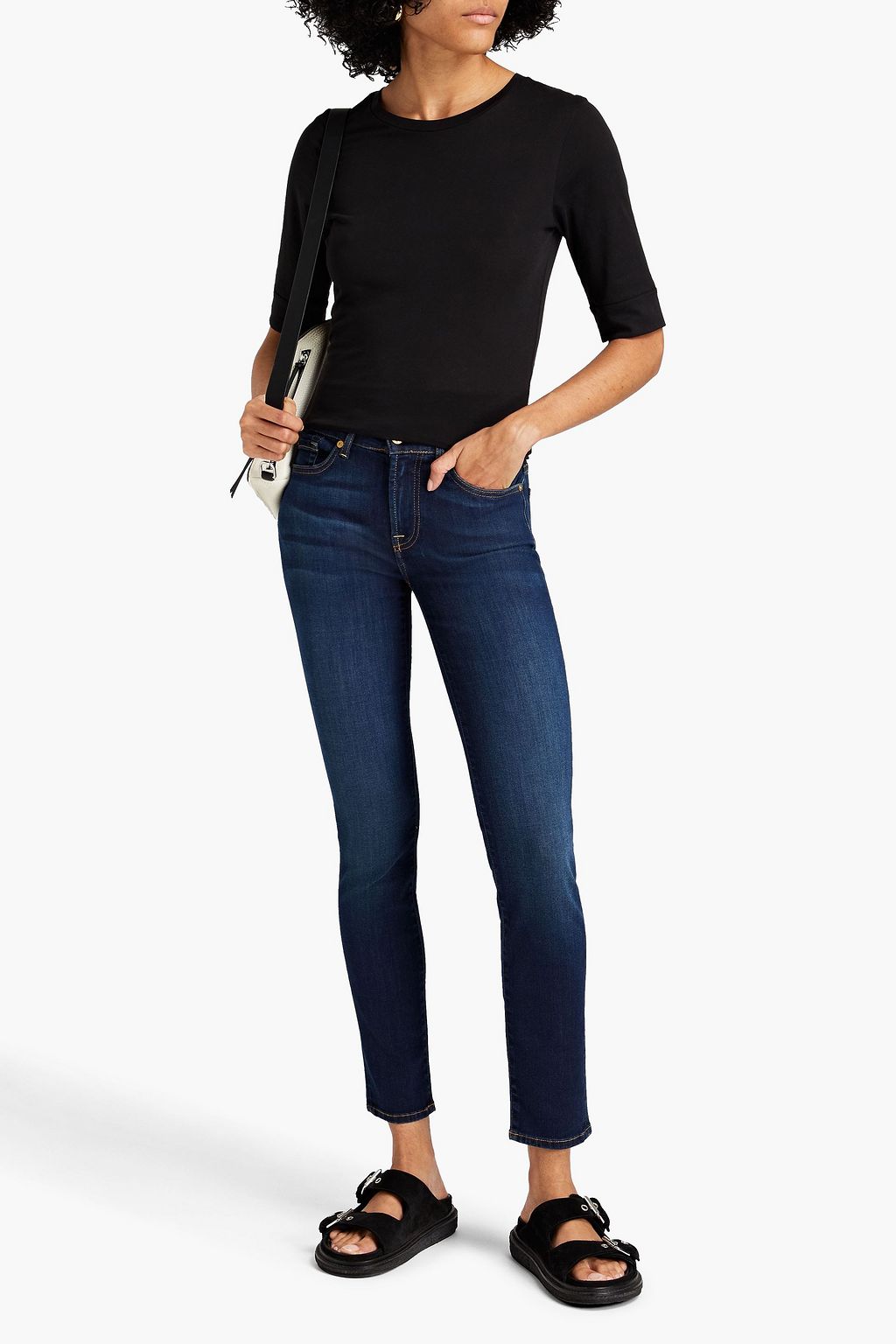 7 FOR ALL MANKIND Roxanne 로우라이즈 슬림 레그 진