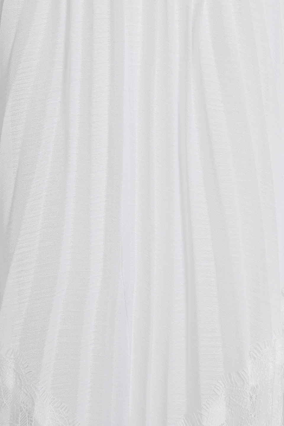 Alice And Olivia Katz Asymmetrical Pleated Midi Skirt In White