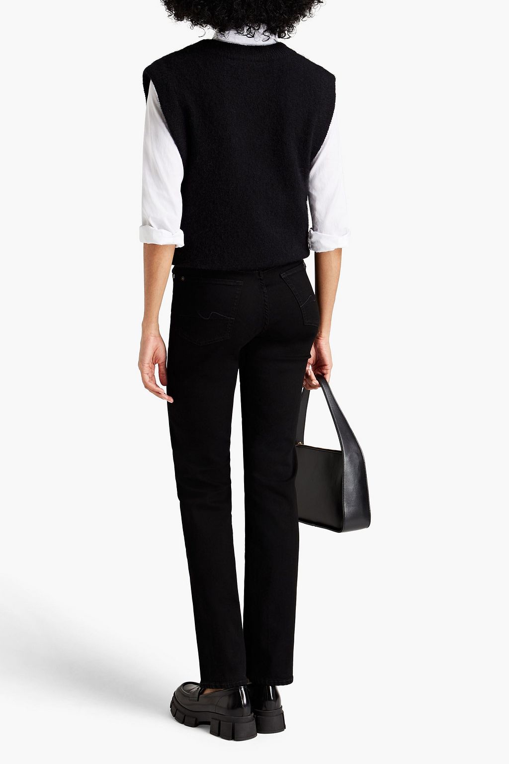 7 FOR ALL MANKIND ミッドライズ ストレートレッグ ジーンズ