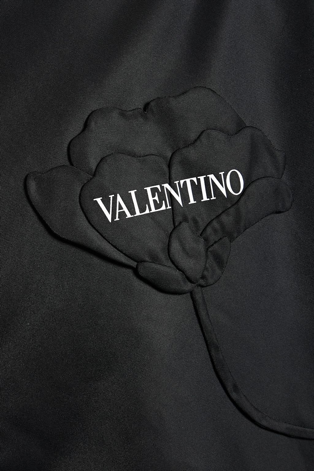 VALENTINO GARAVANI Floral-appliquéd printed shell hooded coat