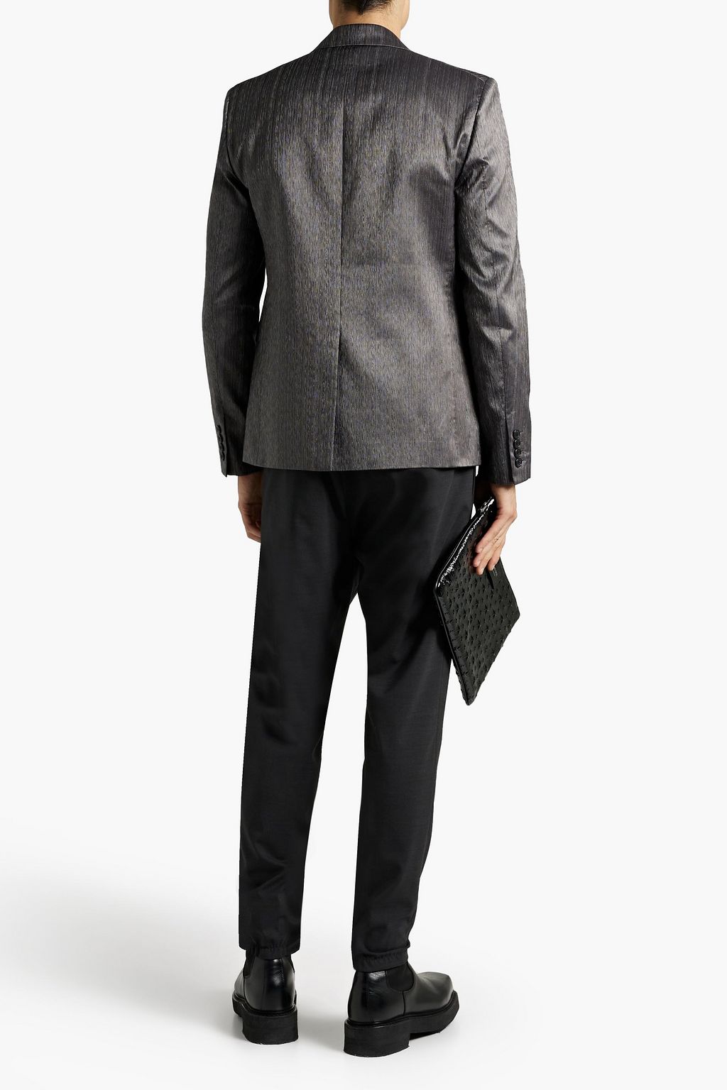 SAINT LAURENT Silk-blend shantung blazer