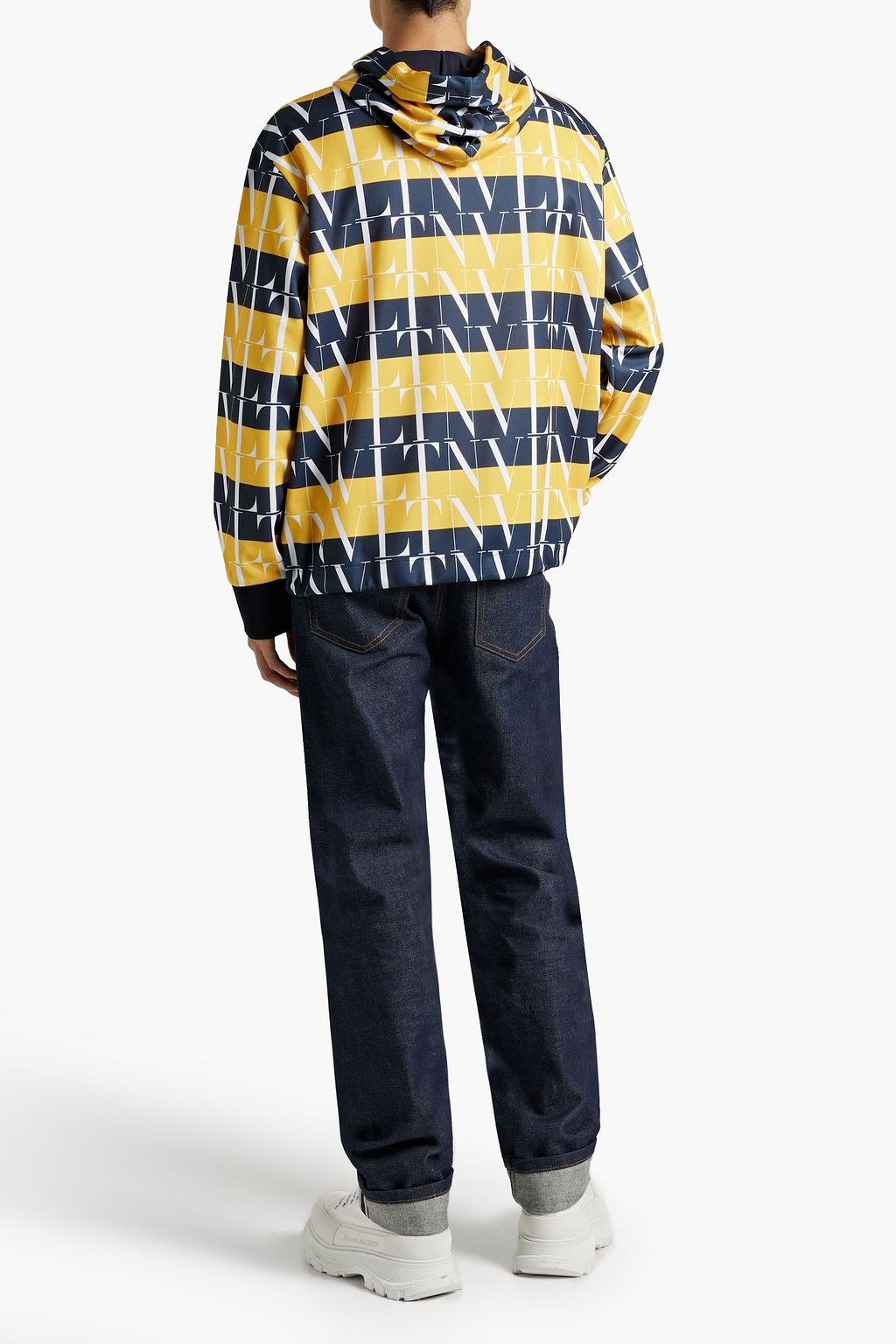 VALENTINO GARAVANI Printed jersey zip-up hoodie
