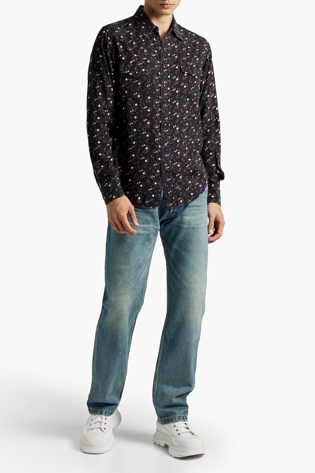 SAINT LAURENT Printed Lyocell shirt