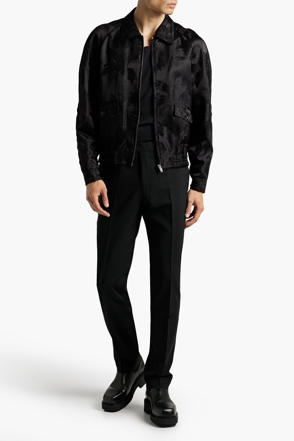 SAINT LAURENT Satin-jacquard jacket
