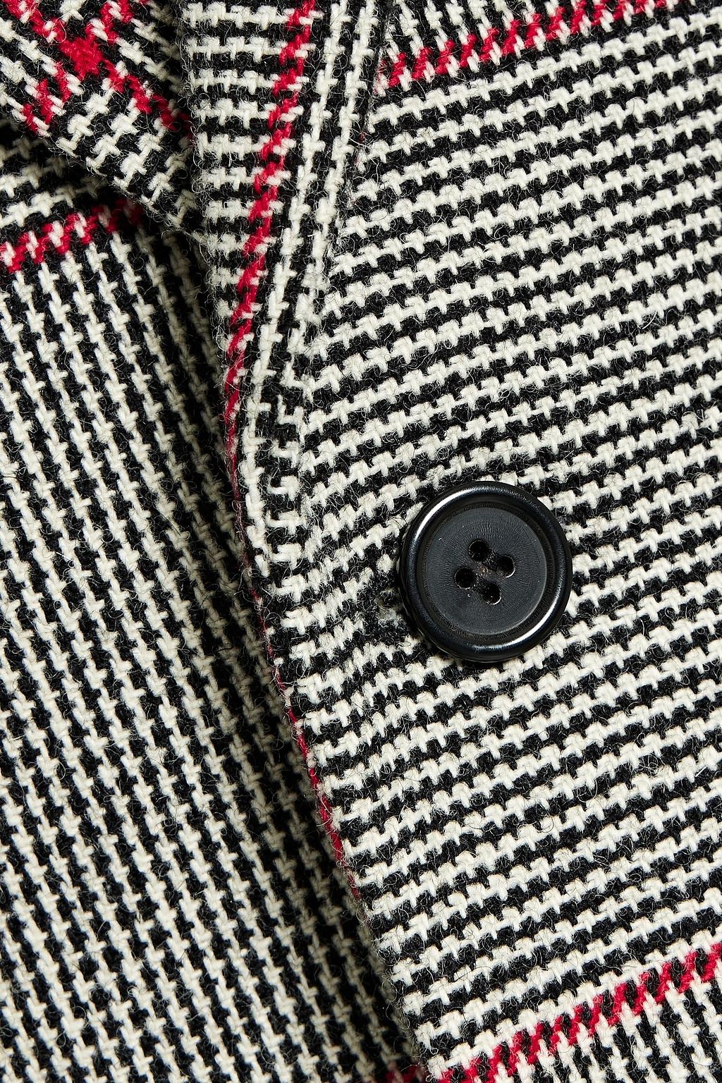 SAINT LAURENT Checked wool-blend tweed blazer