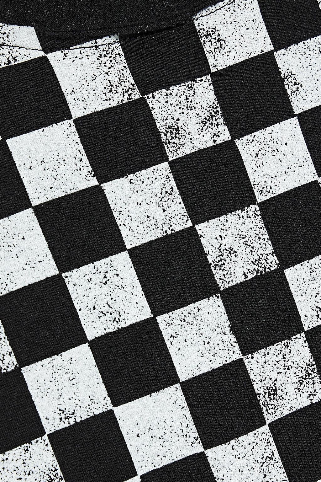 SAINT LAURENT Checked cotton-jersey T-shirt