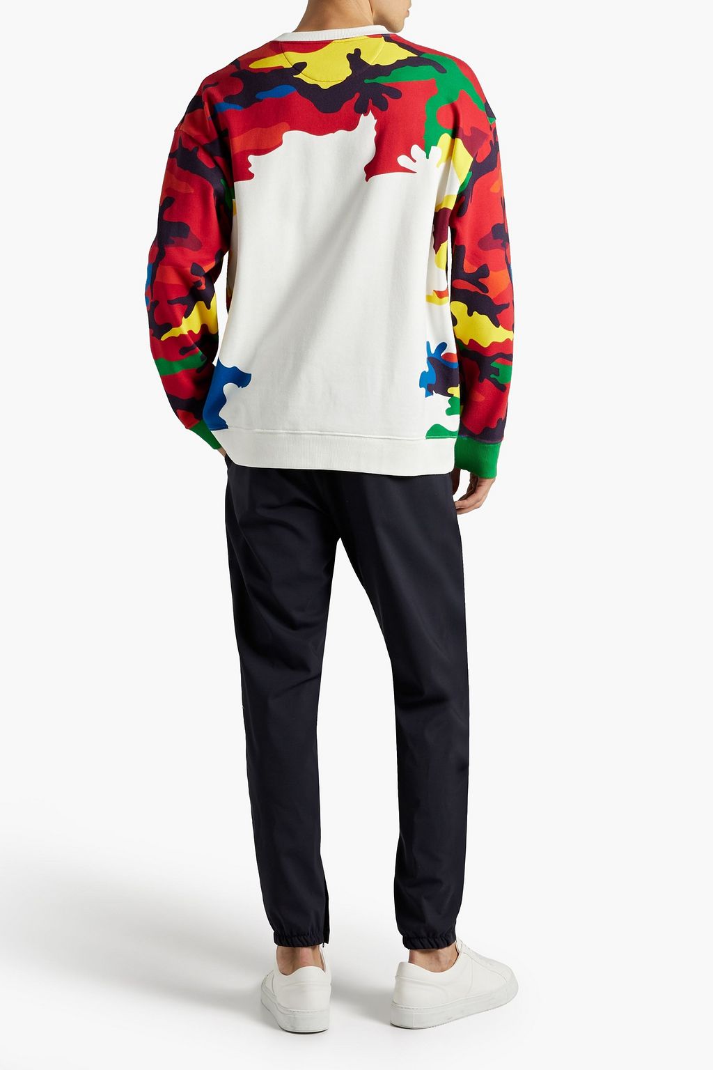 VALENTINO GARAVANI Printed French cotton-blend terry sweatshirt