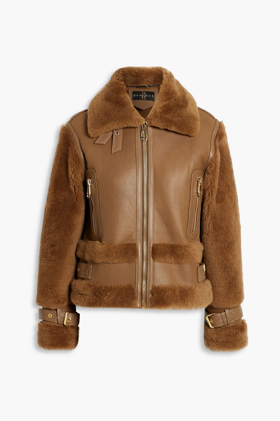 Dom Goor Shearling Jacket In Brown