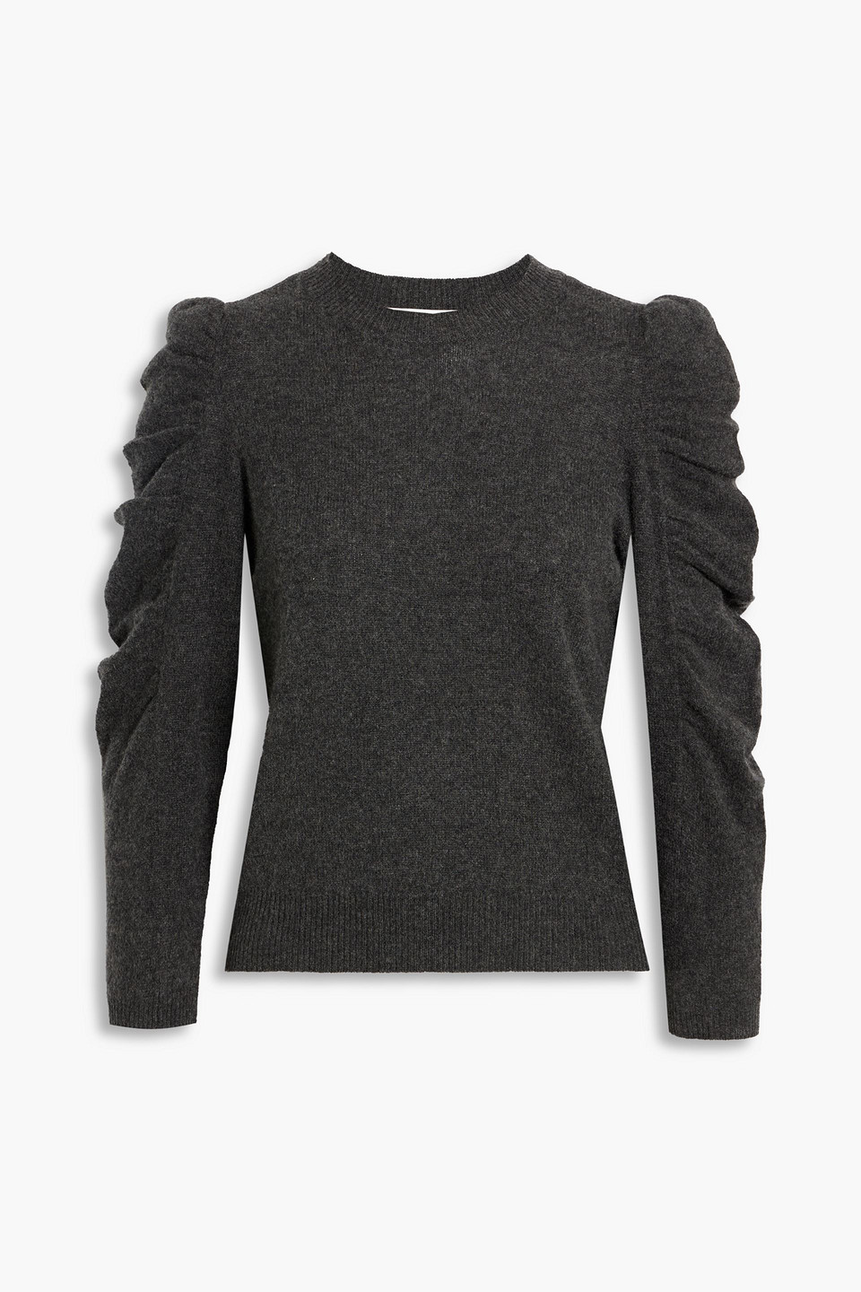 Frame Gathered Cashmere Sweater In Charcoal