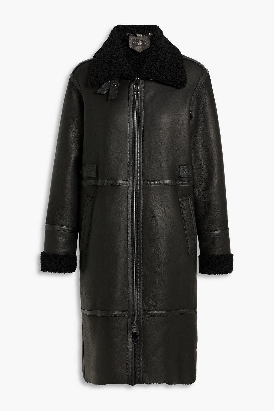 Dom Goor Shearling Coat In Black