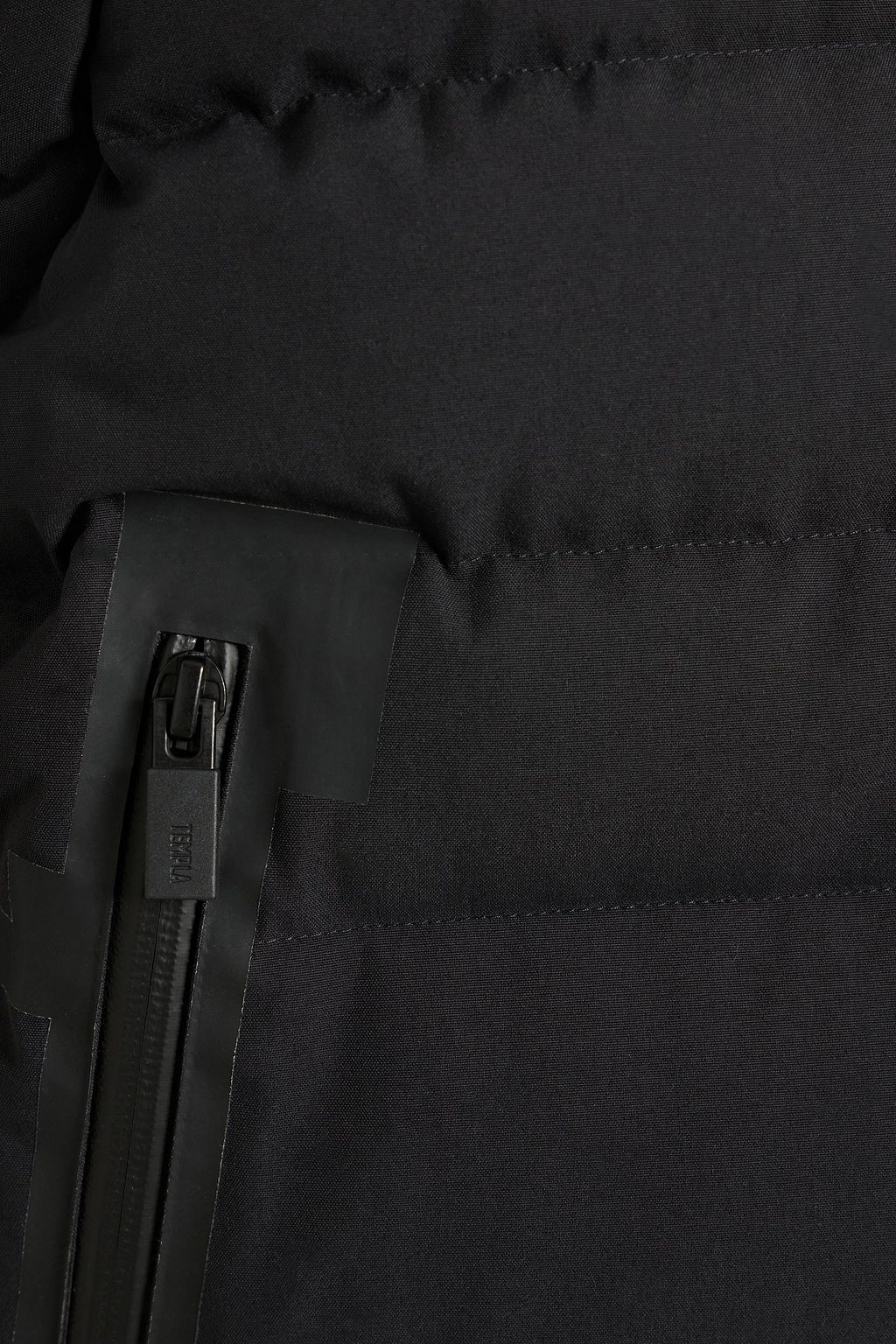 TEMPLA Convertible quilted shell and jersey hooded down ski jacket