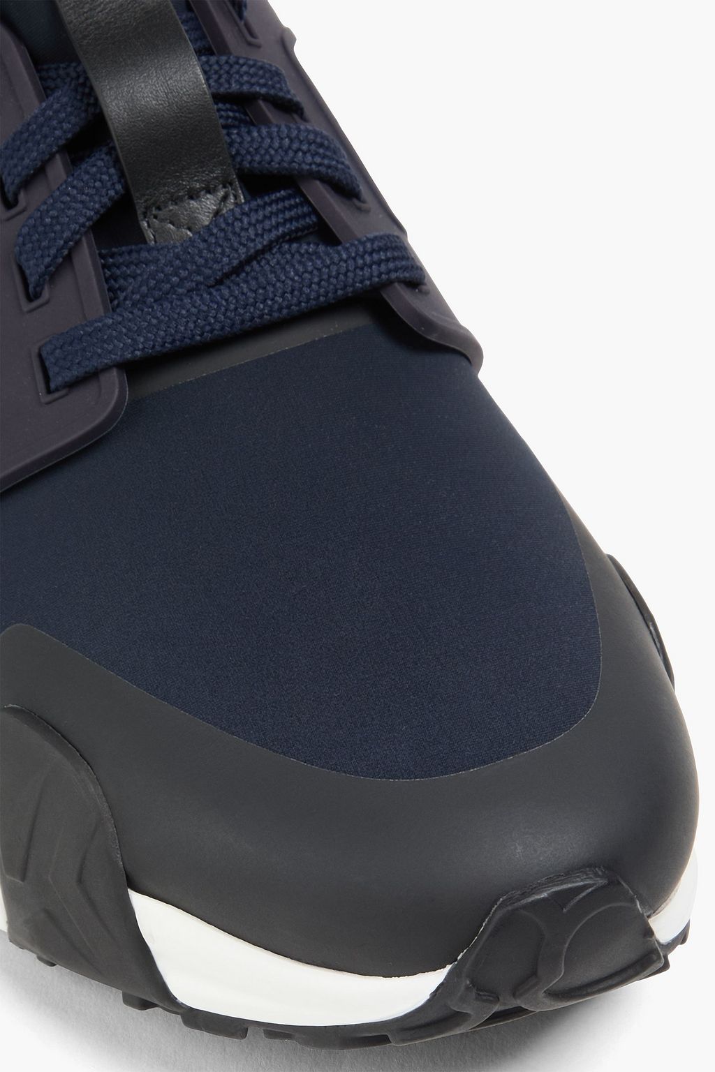 MONCLER Lunarove leather-trimmed neoprene sneakers