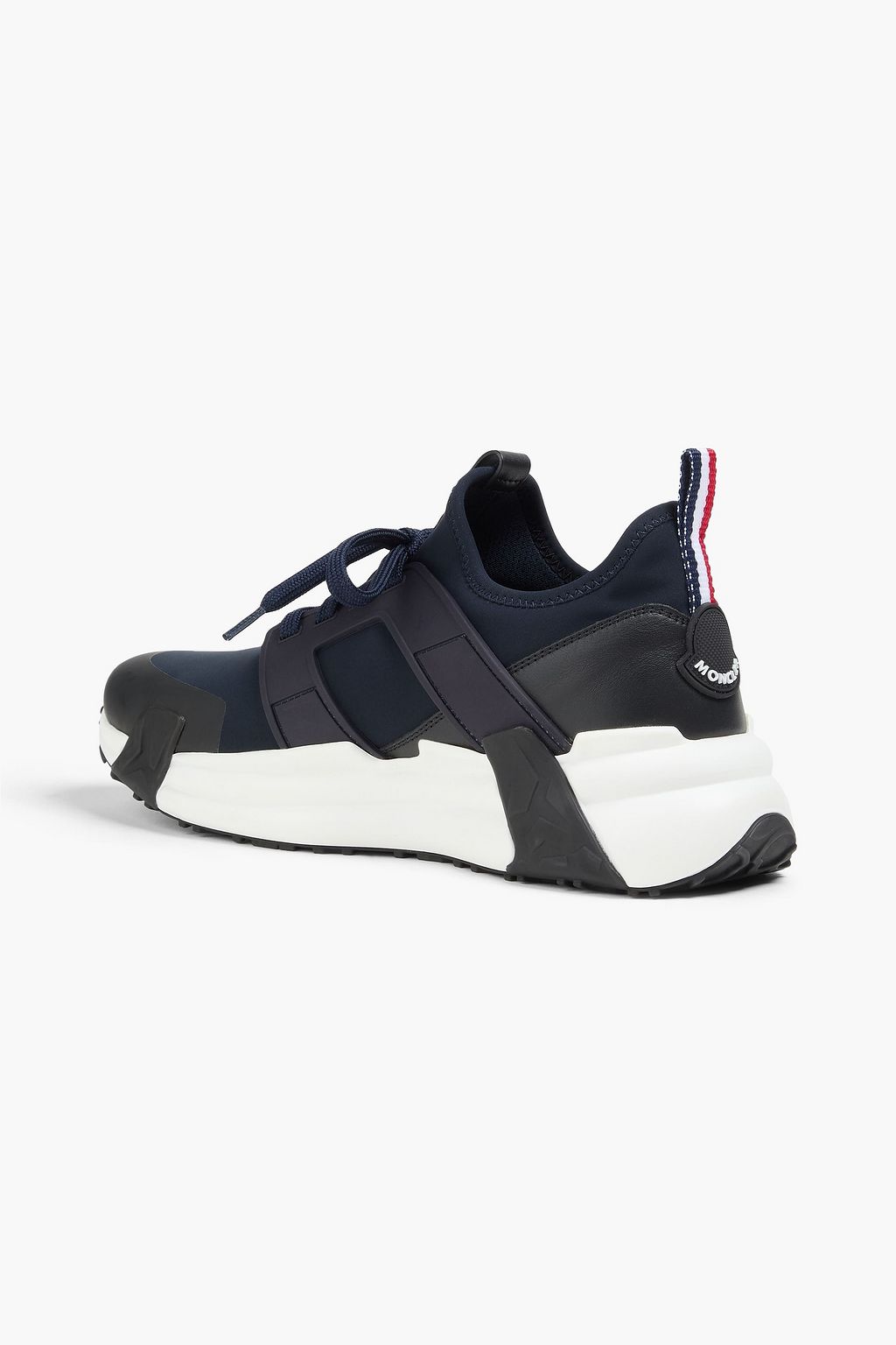MONCLER Lunarove leather-trimmed neoprene sneakers