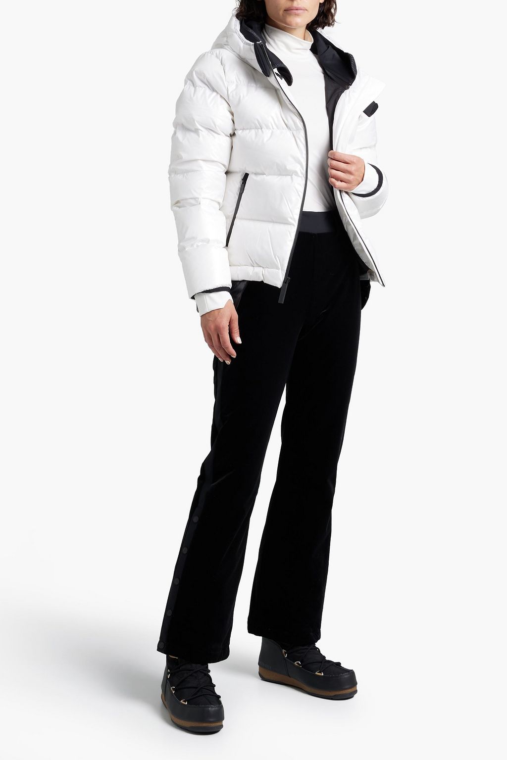 TEMPLA Quilted hooded down ski jacket