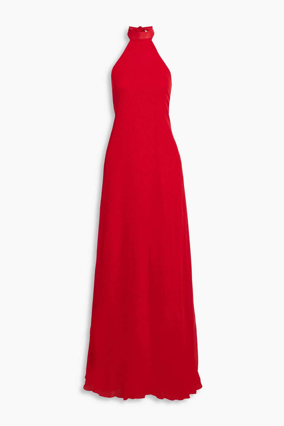 Halston Lizza silk-chiffon halterneck gown