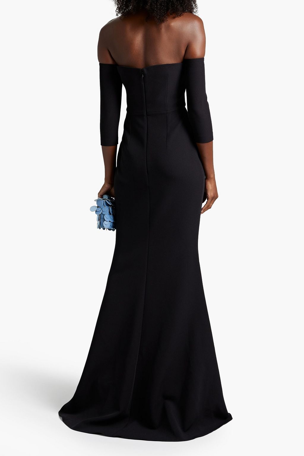 SAFIYAA Celiana off-the-shoulder stretch-crepe gown
