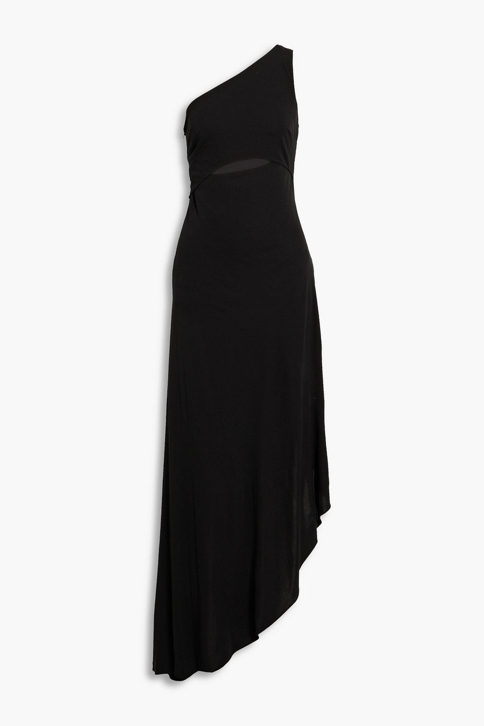 HALSTON CLARA ONE-SHOULDER CUTOUT JERSEY DRESS 3074457345632936133