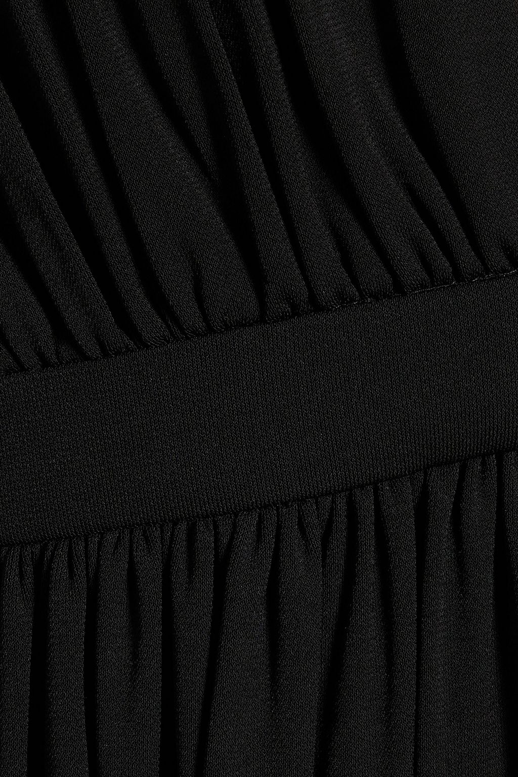 HALSTON Ashley 케이프 이펙트 개더 디테일 저지 가운