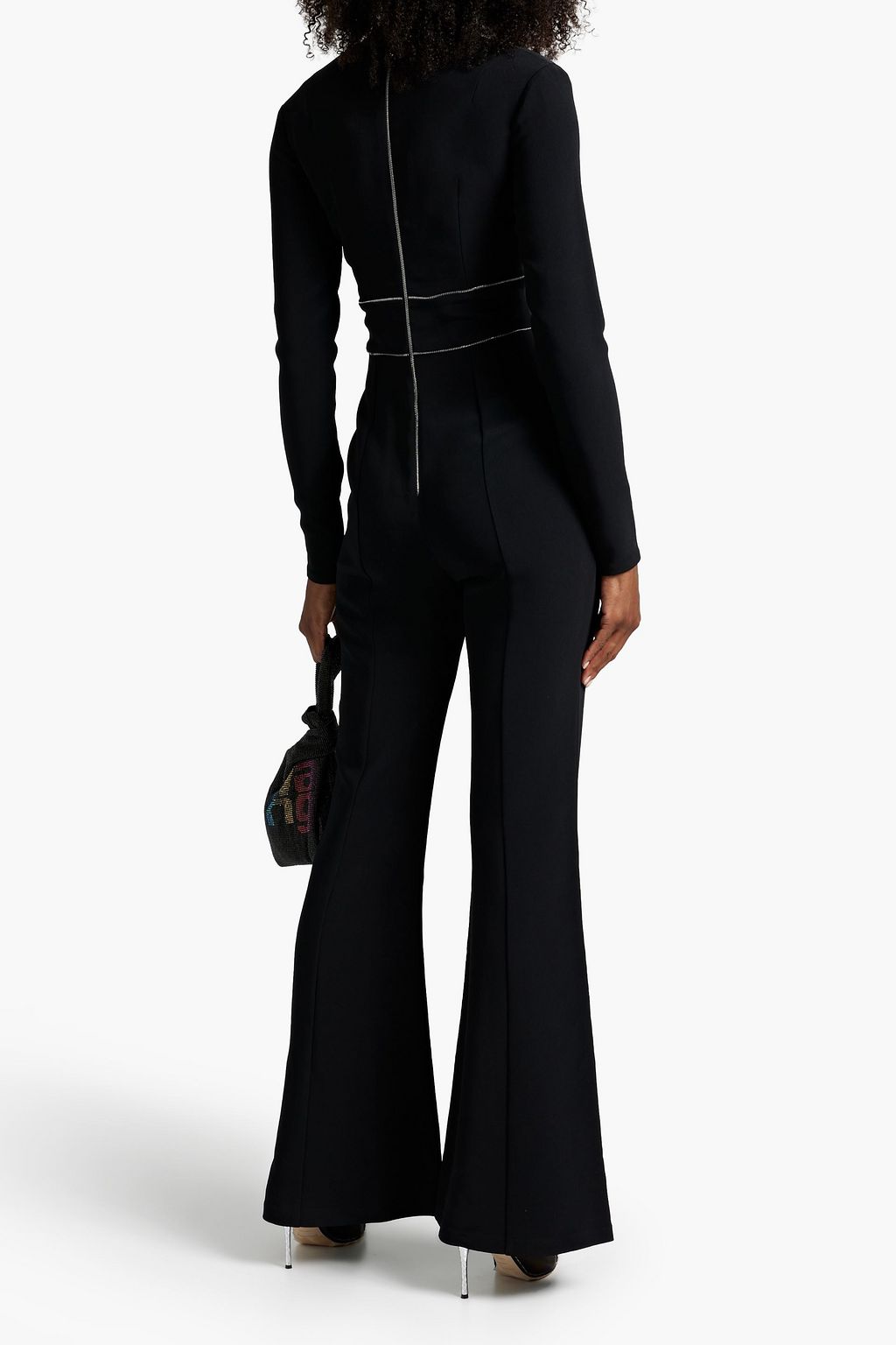 ZUHAIR MURAD Zip-detailed silk-blend crepe jumpsuit