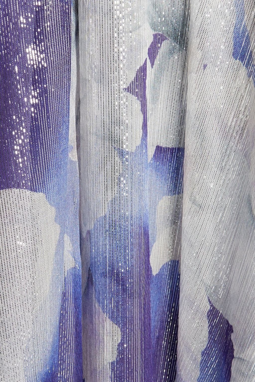 HALSTON Madeline one-shoulder metallic floral-print silk-blend gown
