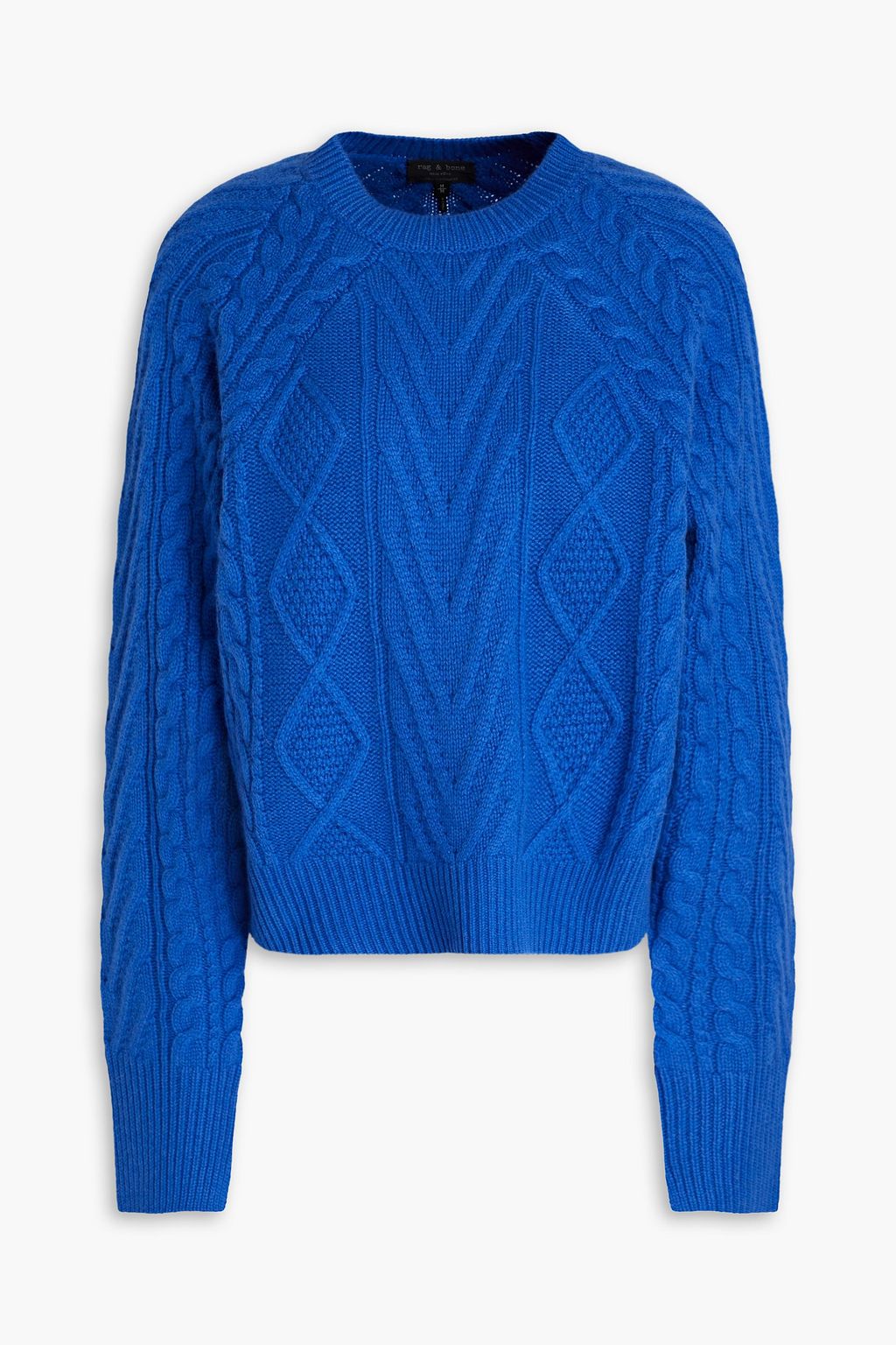 Blue Pierce cable-knit cashmere sweater 
