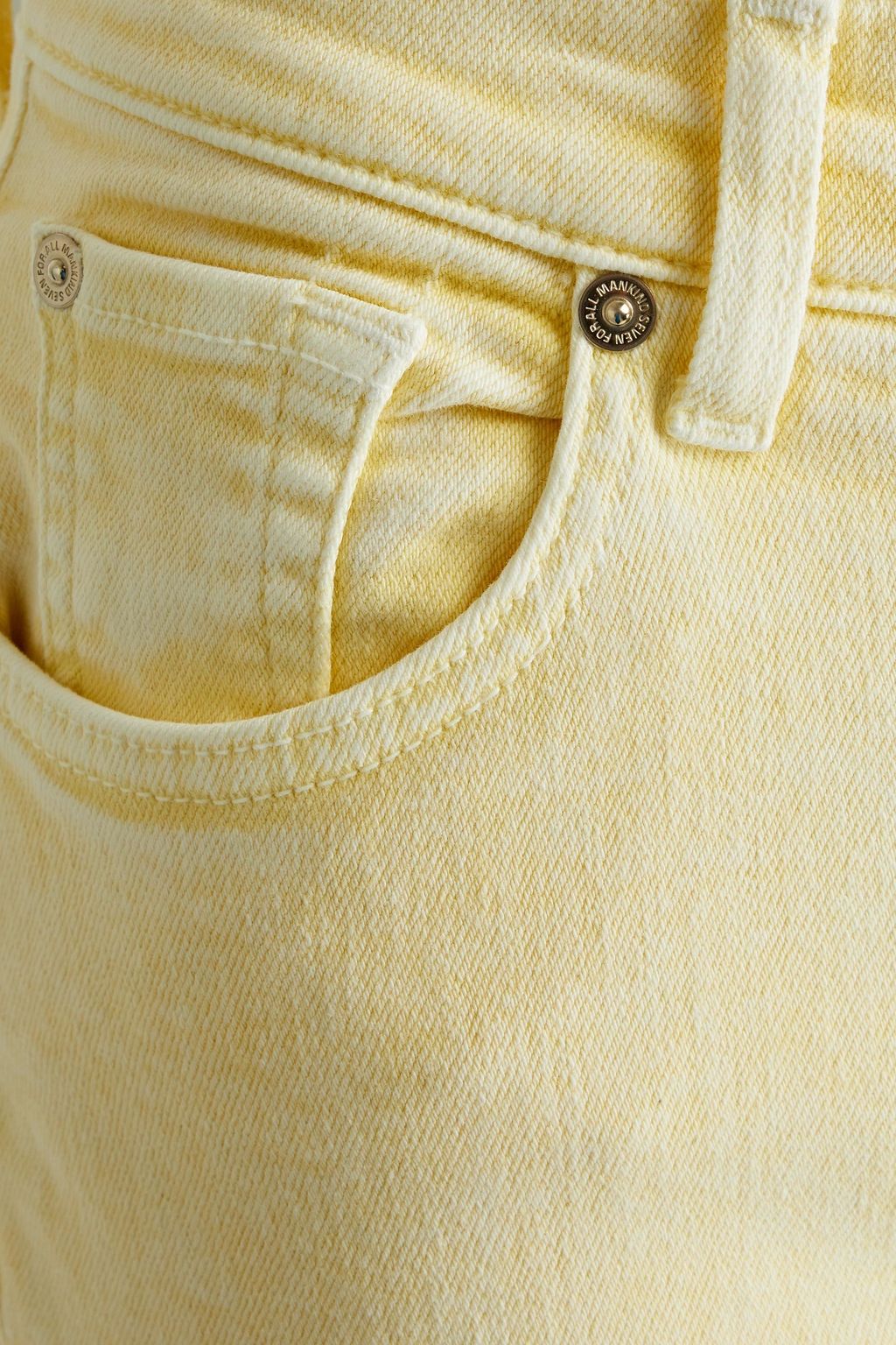 7 FOR ALL MANKIND ハイライズ ストレートレッグジーンズ クロップド