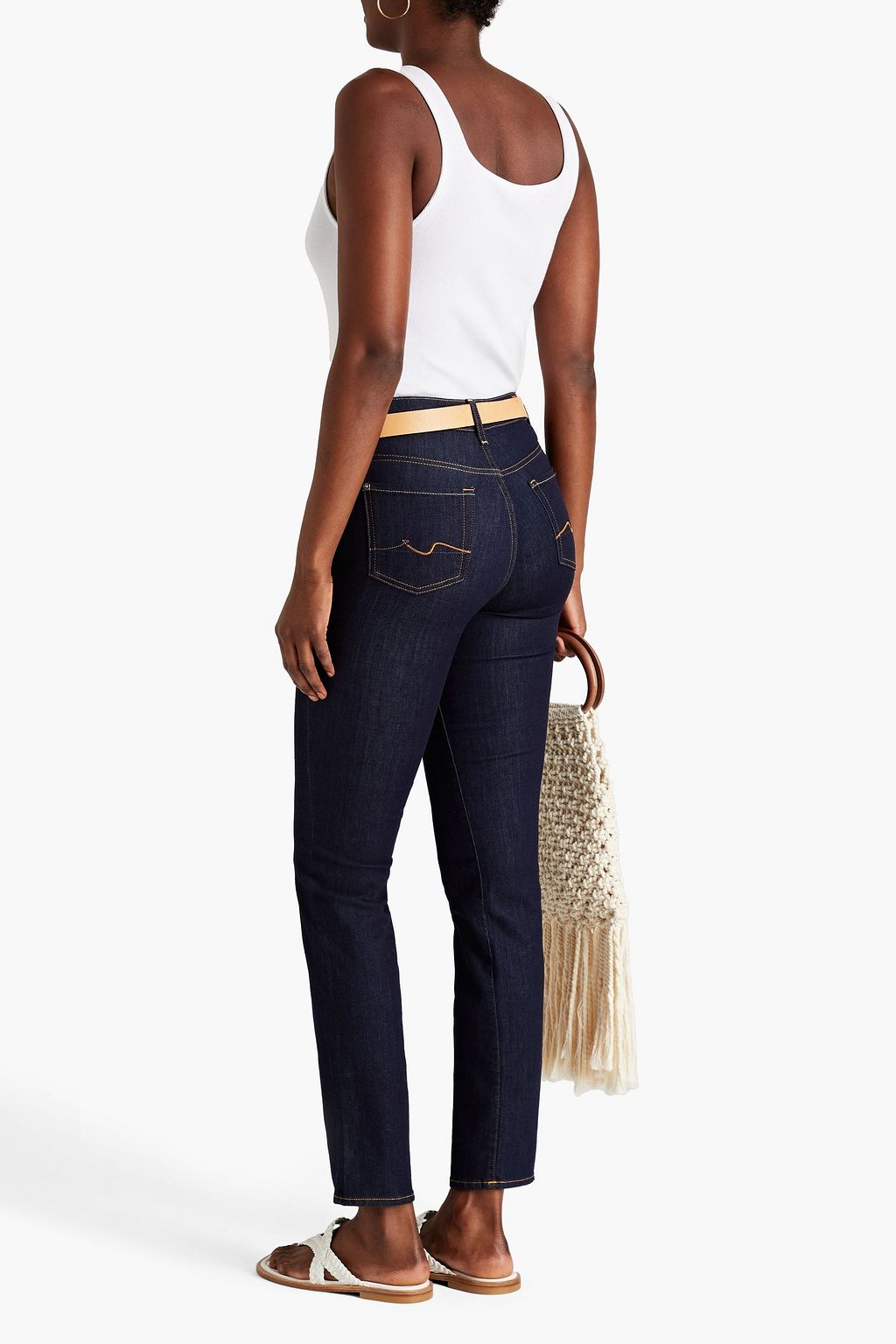 7 FOR ALL MANKIND Low-rise straight-leg jeans