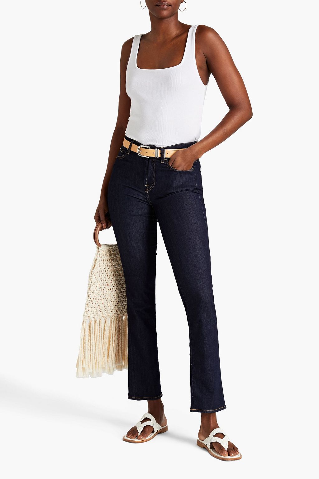 7 FOR ALL MANKIND Low-rise straight-leg jeans
