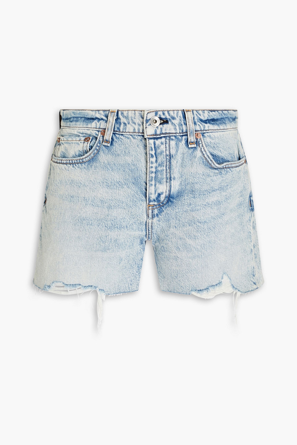 Rag & Bone Dre Distressed Denim Shorts In Light Denim