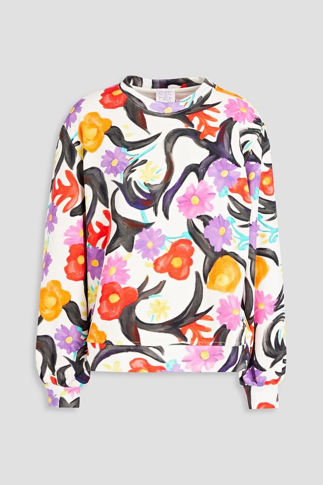 Printed French cotton-terry sweatshirt
