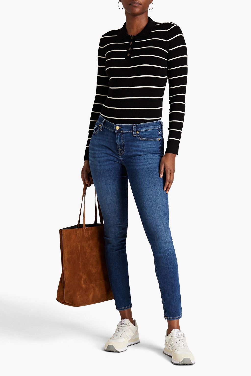 7 FOR ALL MANKIND Bair Duchess 로우라이즈 스키니 진