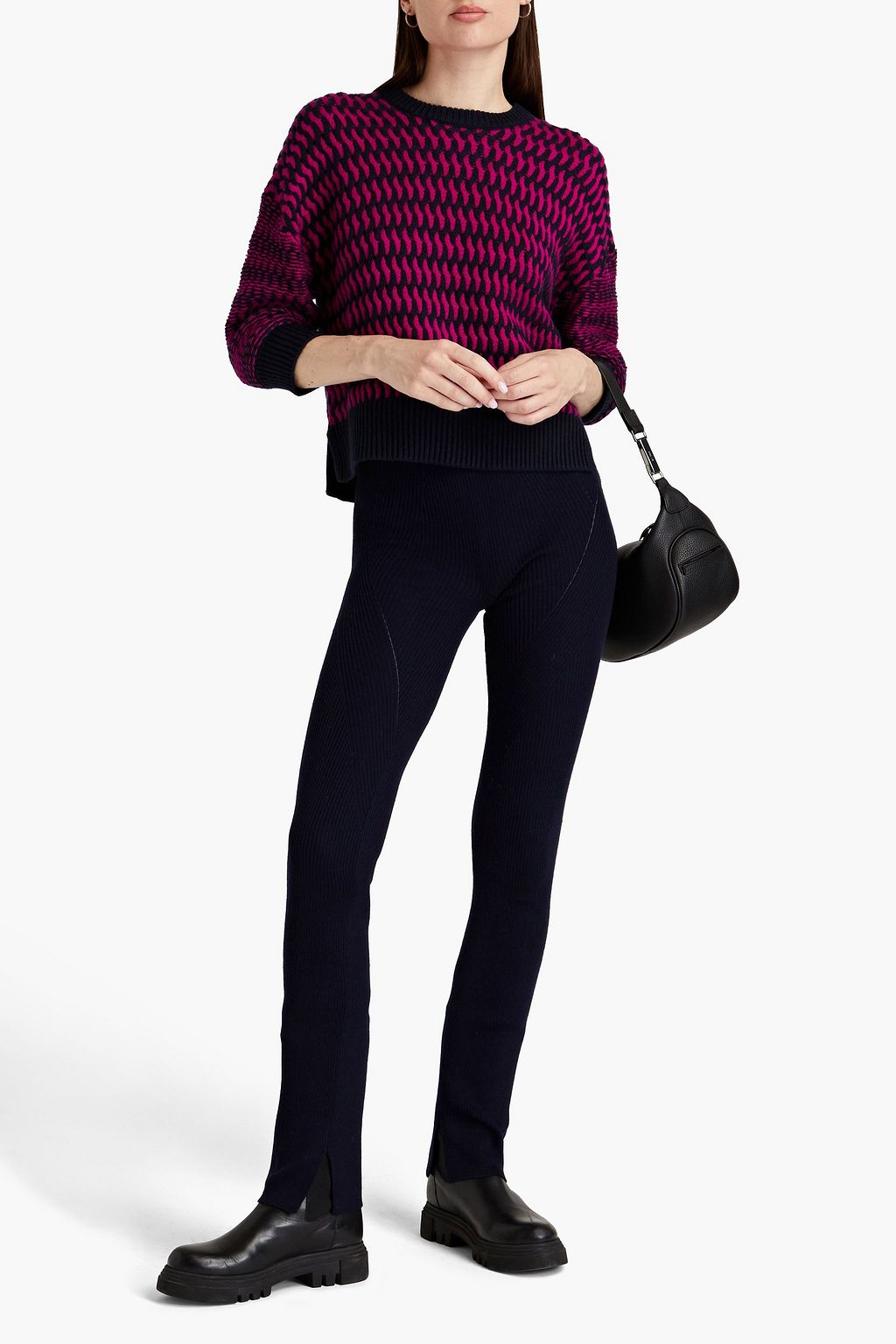 RAG & BONE Emory ribbed wool-blend slim-leg pants