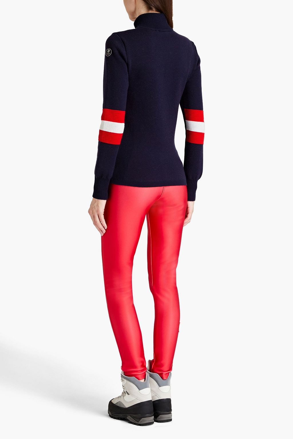 WE NORWEGIANS Hafjell striped merino wool zip-up sweater