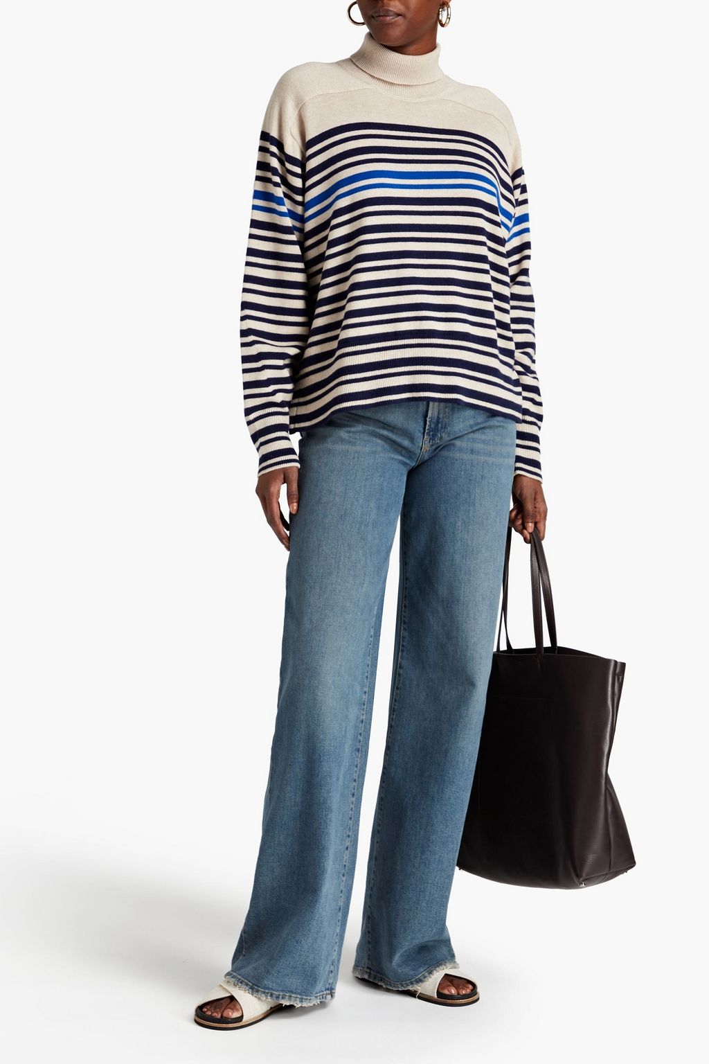 RAG & BONE Gerafftes Maxikleid aus Krepon mit Verzierung
