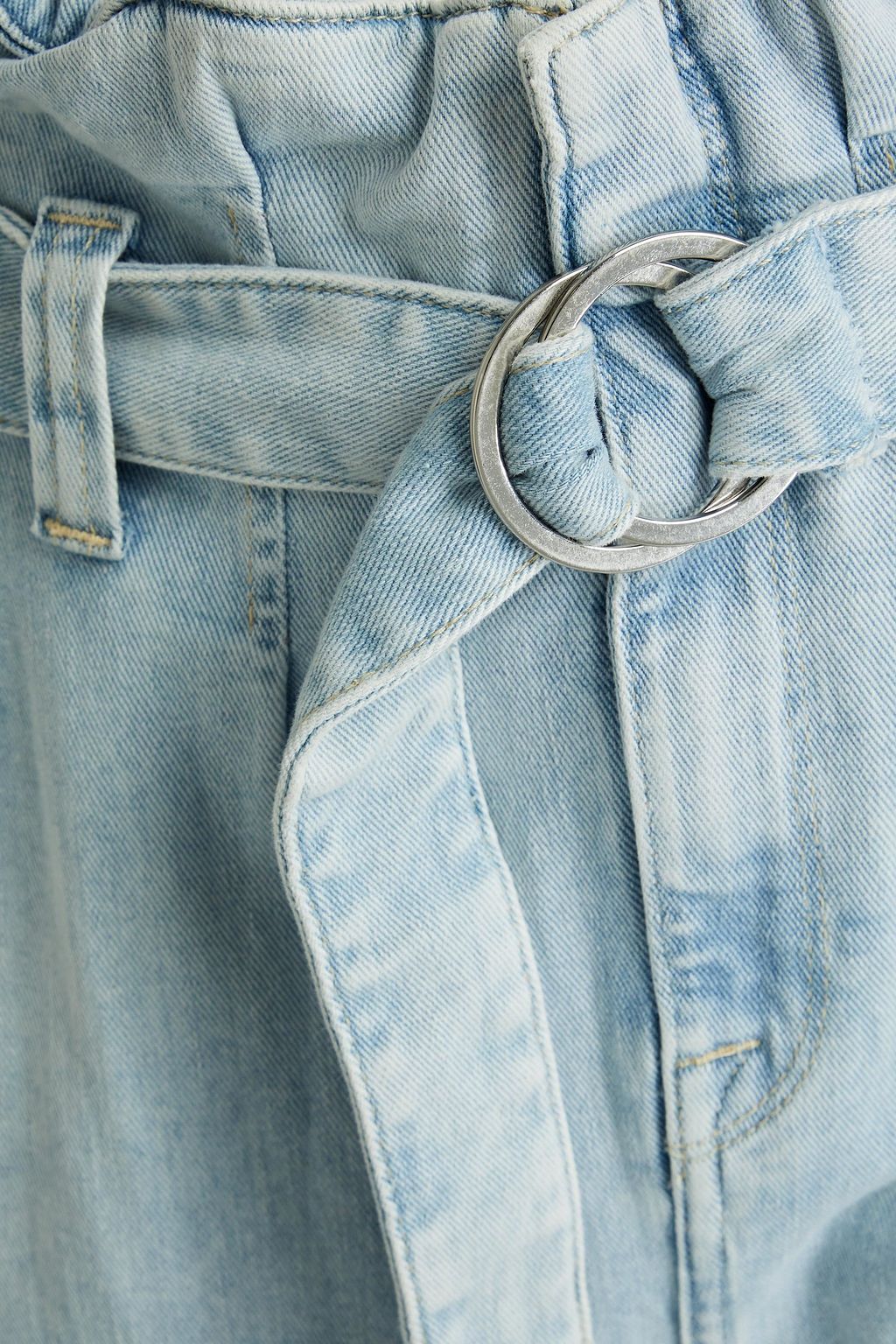 7 FOR ALL MANKIND 하이라이즈 플리츠 벨티드 테이퍼드 진