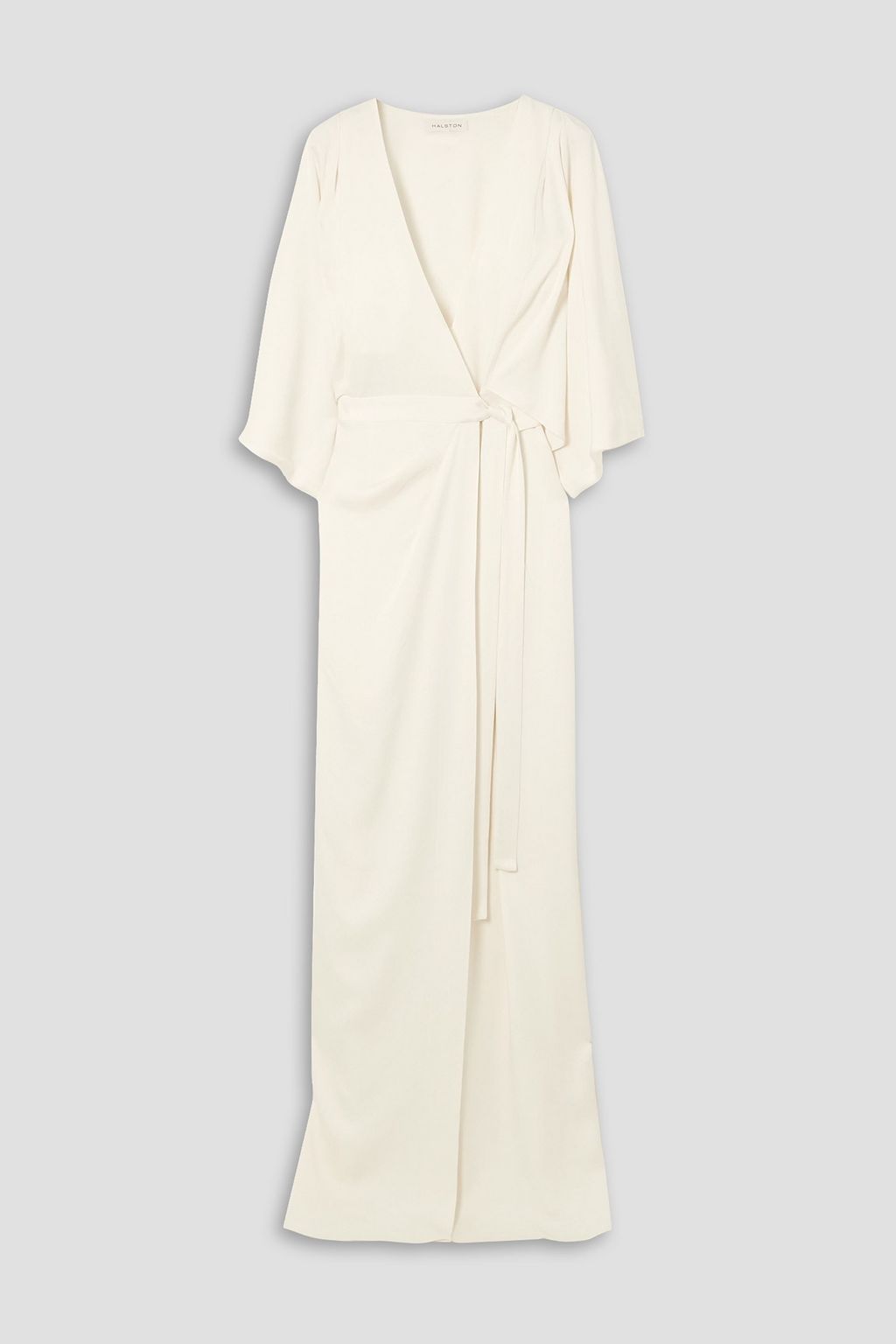 HALSTON Draped satin-crepe wrap gown | THE OUTNET