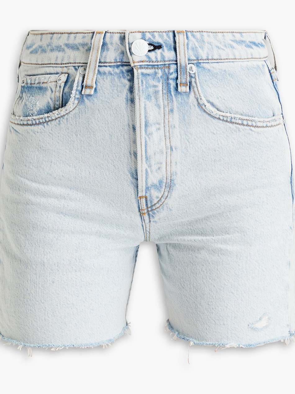 maya distressed denim shorts
