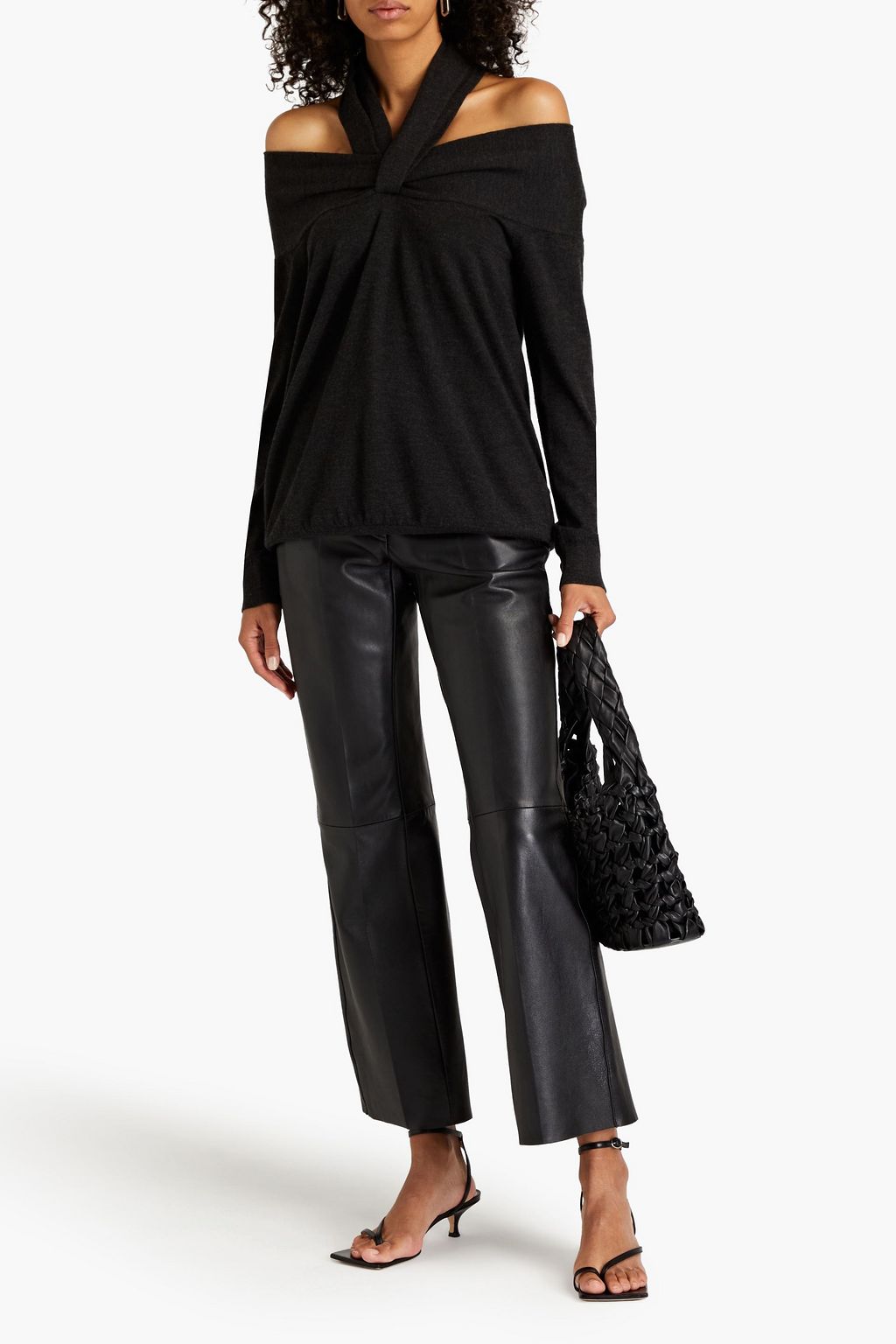 BRUNELLO CUCINELLI Cold-shoulder wool top