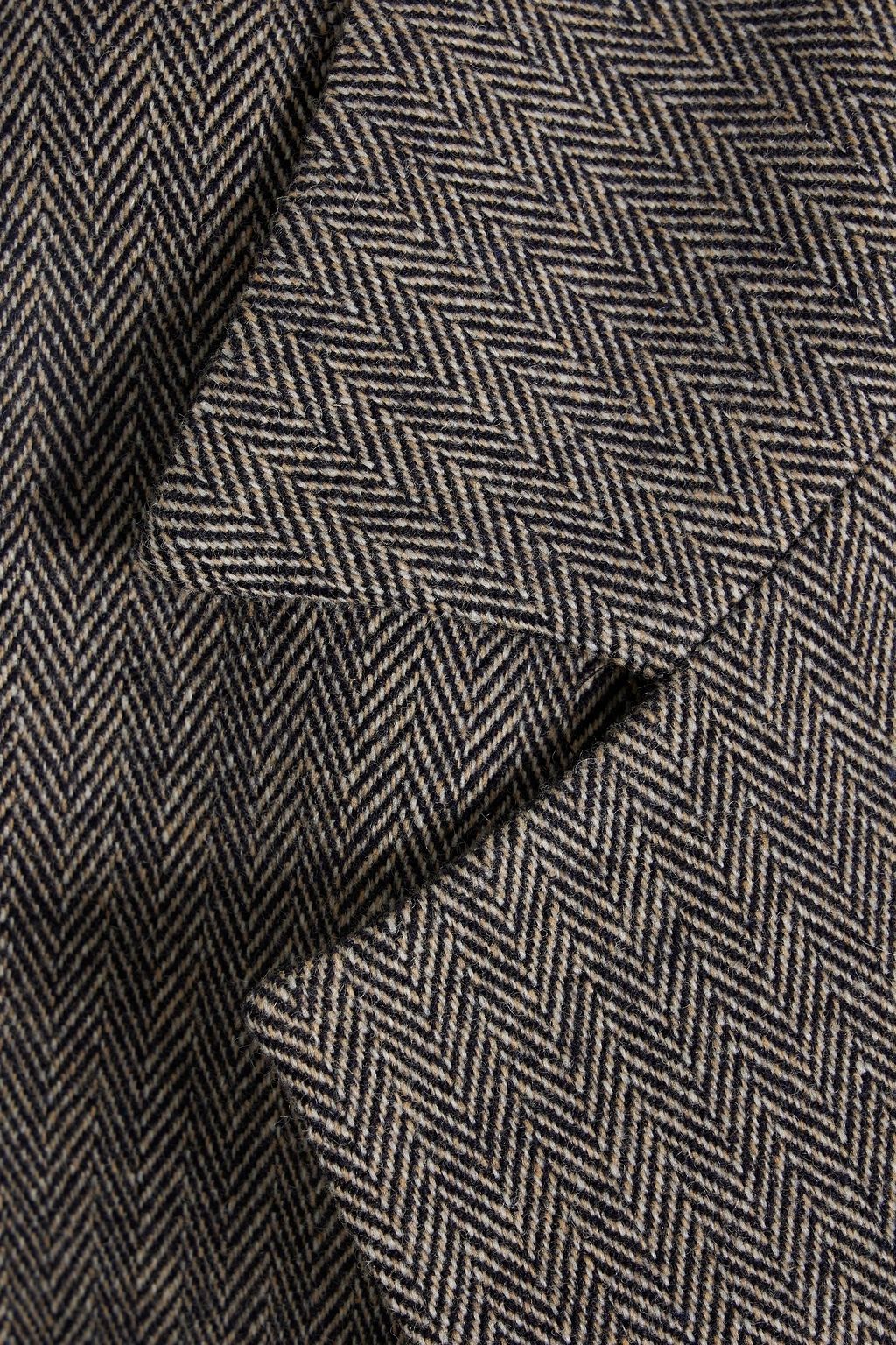 RAG & BONE Sven belted herringbone wool-blend coat