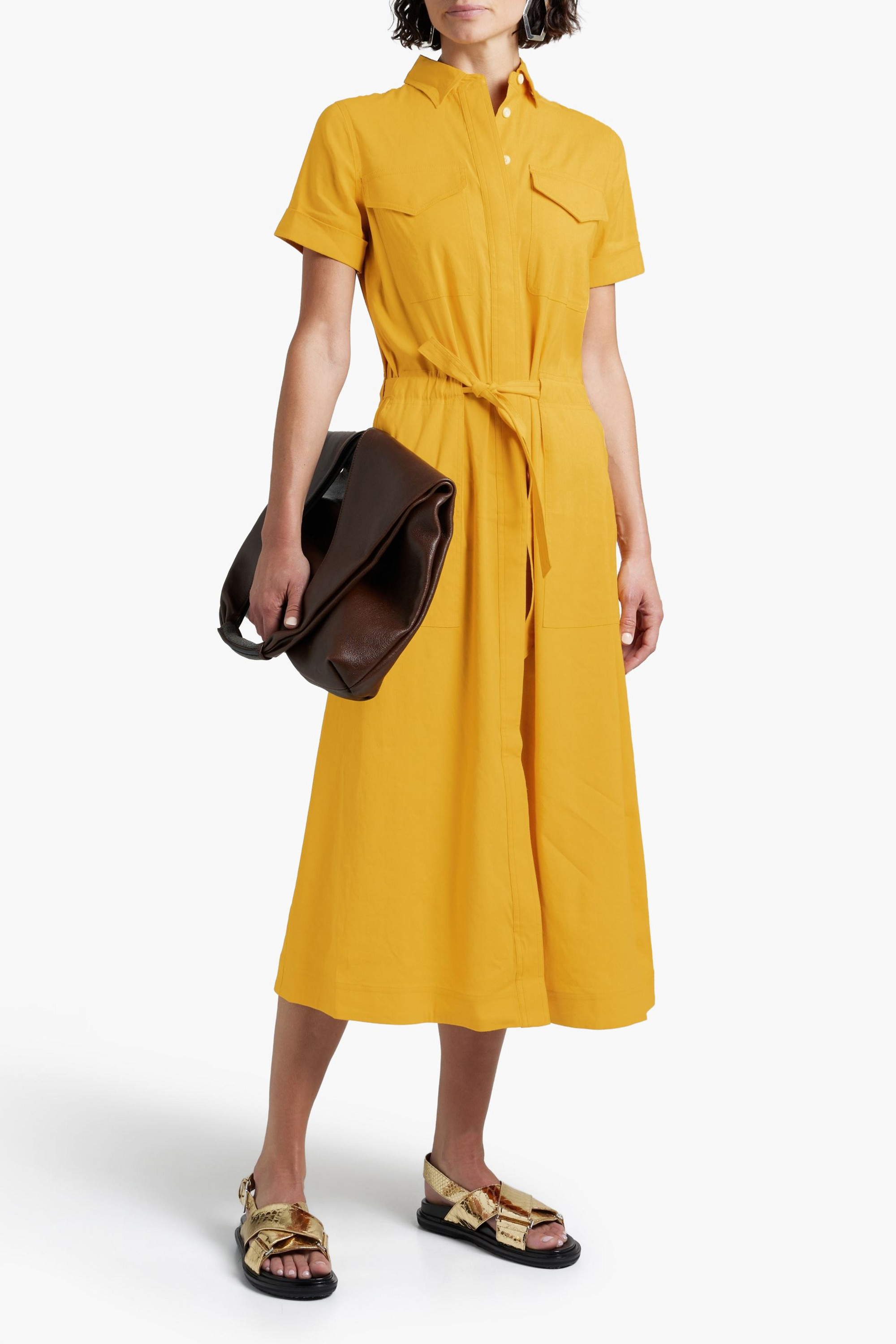 rag & bone Luna linen-blend midi dress