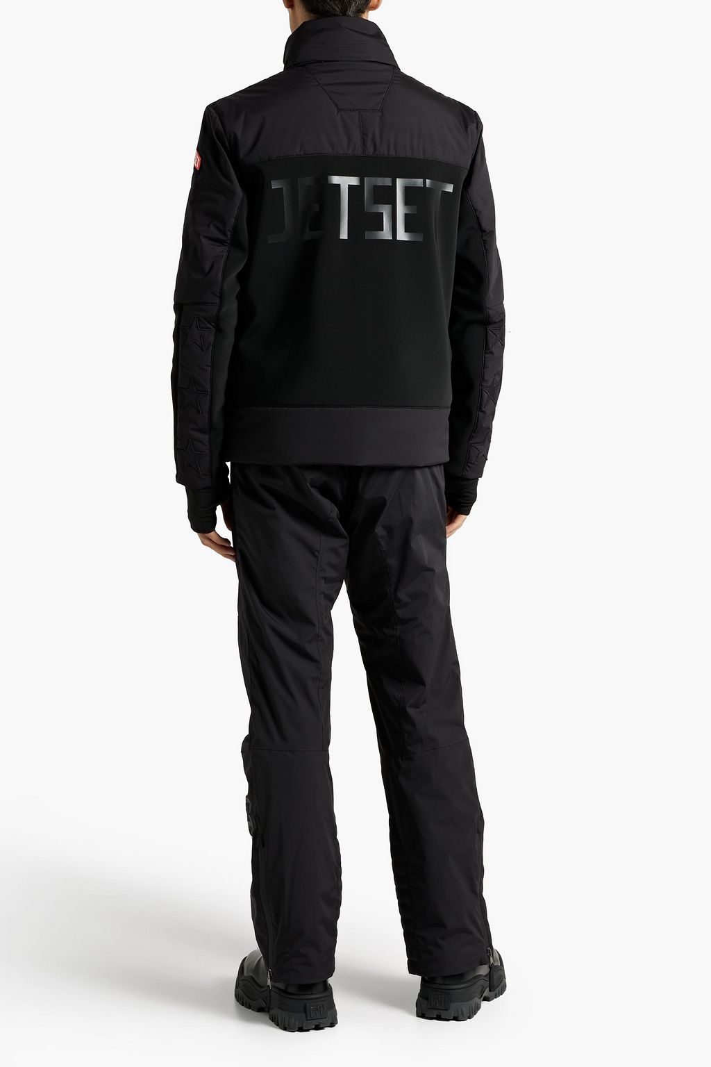 JETSET Shell-paneled printed stretch-jersey ski jacket