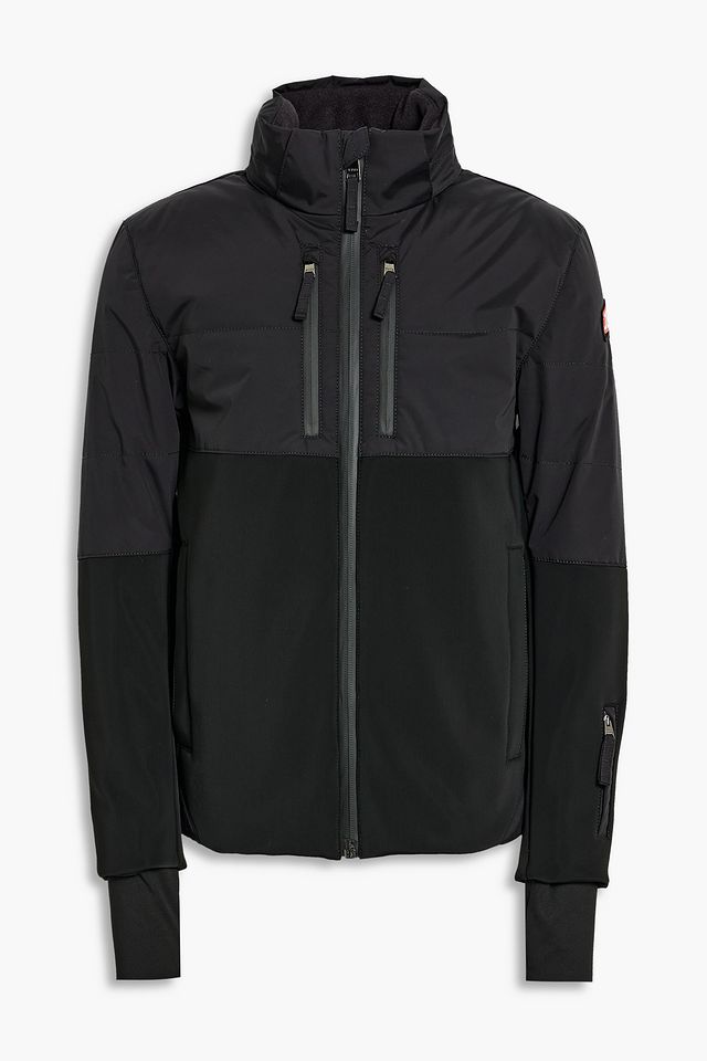 Shell-paneled printed stretch-jersey ski jacket